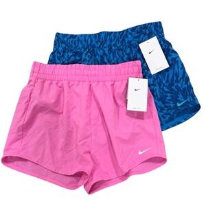 2-Pair‎ Nike Dri-FIT Training Shorts Kids Large Blue & Pink NWT